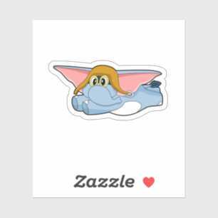 Elephant Pilot Pilot pet Sticker