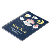 Elephant Pink and Navy Baby shower Guest Book Notitieboek (Linkerzijde)