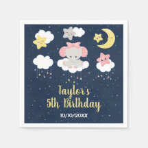 Elephant Pink and Navy Birthday Party