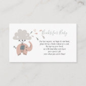 Elephant Pink Cute Girl's Books for Baby Informatiekaartje (Voorkant)