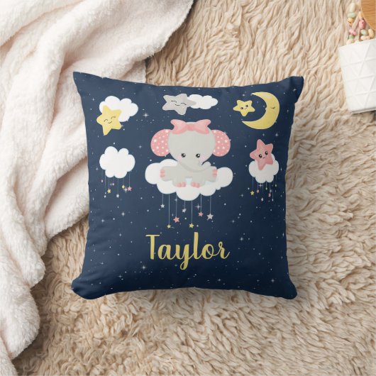 Elephant Pink en Navy Kussen (Deken)