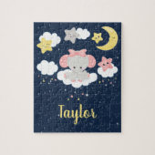 Elephant Pink en Navy Legpuzzel (Verticaal)