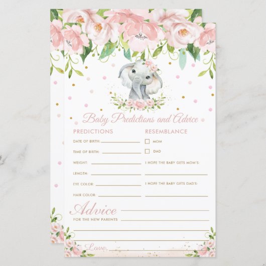 Elephant Pink Floral Baby (Voorkant / Achterkant)