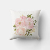 Elephant Pink Flowers Baby Girl Nursery Decor Kussen (Achterkant)