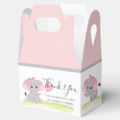 Elephant Pink hearts Girl Ballon Favor Box Bedankdoosjes (Geopend)