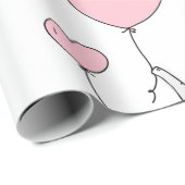 Elephant Pink Moeder en Kind Baby shower Wrappi Cadeaupapier (Rol Hoek)