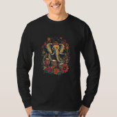 Elephant Playing Drums  Drumming Drummer Boho Hawa T-shirt (Voorkant)