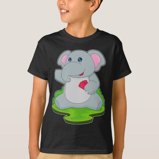 Elephant Poker kaarten T-shirt (Voorkant)