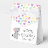 Elephant Poker Stippen Birthday Bedankdoosjes (Voorkant Zijde)