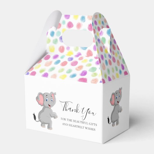 Elephant Poker Stippen Favor Box Bedankdoosjes (Achterkant)