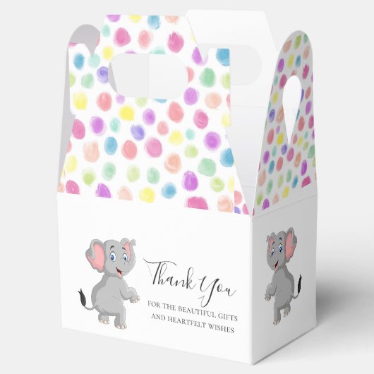 Elephant Poker Stippen Favor Box Bedankdoosjes (Geopend)