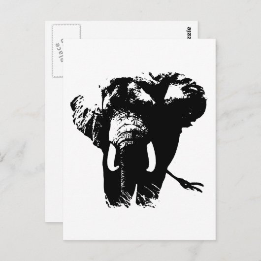 Elephant Pop Art Briefkaart (Voorkant / Achterkant)