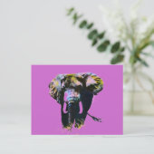Elephant Pop Art Briefkaart (Staand voorkant)