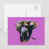 Elephant Pop Art Briefkaart (Voorkant / Achterkant)