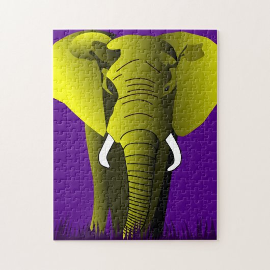 ELEPHANT POP ART JIGSAW PUZZZLE LEGPUZZEL (Verticaal)