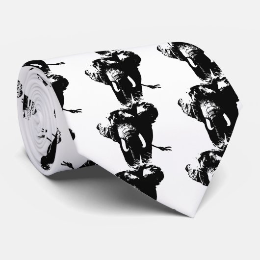 Elephant Pop Art Stropdas (Opgerold)