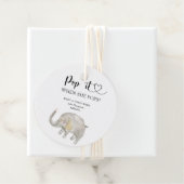 Elephant Pop het als ze baby shower pop Bedankjes Labels (In situ)