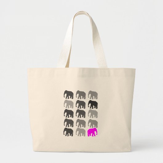 Elephant PopArt Gifts Grote Tote Bag (Voorkant)