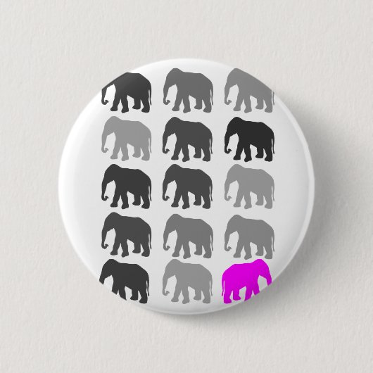 Elephant PopArt Gifts Ronde Button 5,7 Cm (Voorkant)