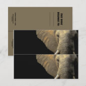 Elephant Portrait Book marker Briefkaart (Voorkant / Achterkant)