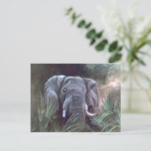 Elephant Portrait Briefkaart (Staand voorkant)
