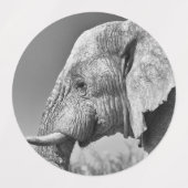 Elephant portret labels (Design 1)