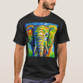 Elephant portret nr. 4 t-shirt (Voorkant)