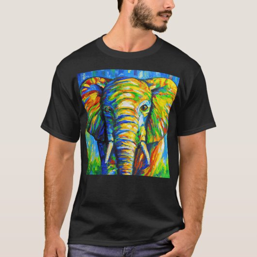 Elephant portret nr. 4 t-shirt (Voorkant)