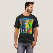 Elephant portret nr. 4 t-shirt (Voorkant volledig)