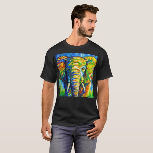 Elephant portret nr. 4 t-shirt (Voorkant volledig)