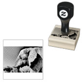 Elephant portret rubberstempel (Gestempeld)
