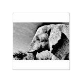Elephant portret rubberstempel (Afrduk)