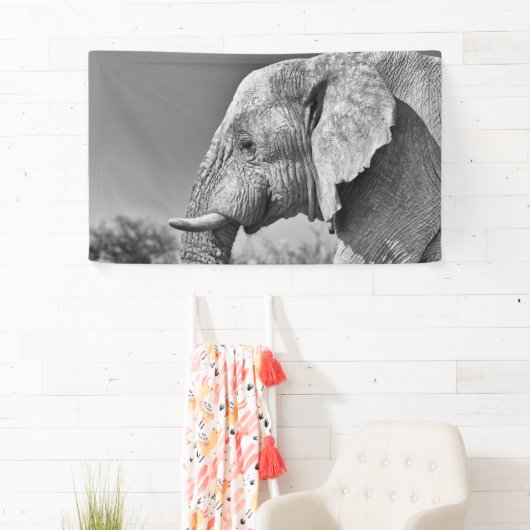 Elephant portret spandoek (Insitu)
