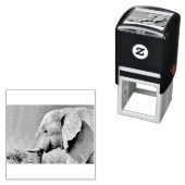 Elephant portret  zelfinktende stempel (In situ)