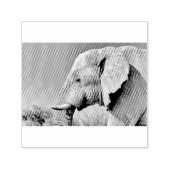Elephant portret  zelfinktende stempel (Design)