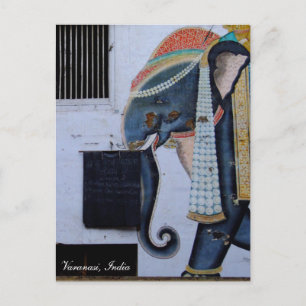 Elephant, prachtige Varanasi, vakantie India Briefkaart