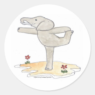 Elephant Practical Yoga Dancer's pose Ronde Sticker