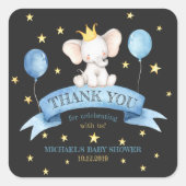Elephant Prience Chalkboard Vierkante Sticker (Voorkant)