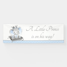 Elephant Prince Baby shower Achtergrond Banner