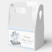 Elephant Prince Baby shower Bedankdoosjes (Geopend)