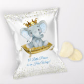 Elephant Prince Baby shower Chip Bag Flyer