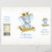 Elephant Prince Baby shower Chip Bag Flyer (Voorkant)