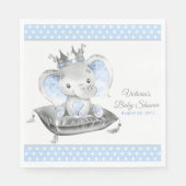 Elephant Prince Baby shower servetten (Voorkant)