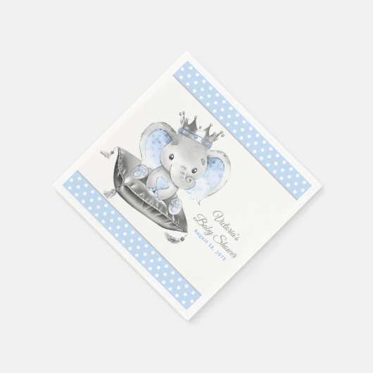 Elephant Prince Baby shower servetten (Hoek)