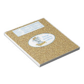 Elephant Prince Baby shower Snoep Bar Wrappers Notitieblok (Schuin)