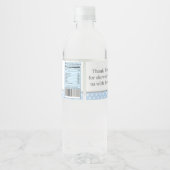 Elephant Prince Baby shower Waterfles Etiket (Achterkant)