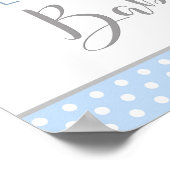 Elephant Prince Baby shower Welkomstteken Poster (Hoek)