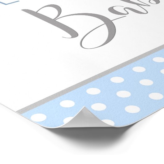 Elephant Prince Baby shower Welkomstteken Poster (Hoek)