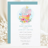 Elephant Prince Teacup Boy Baby shower Kaart