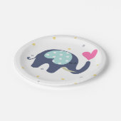 Elephant print baby shower party bord (Gekanteld)